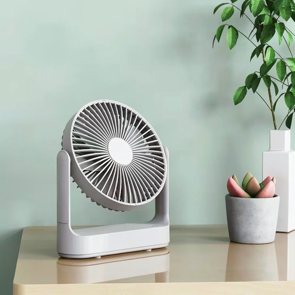 Portable Desktop Wall Mounted Fan USB Rechargeable Cooling Air Circulator Quiet Brushless Motor For Home Office Dorm Kitchen