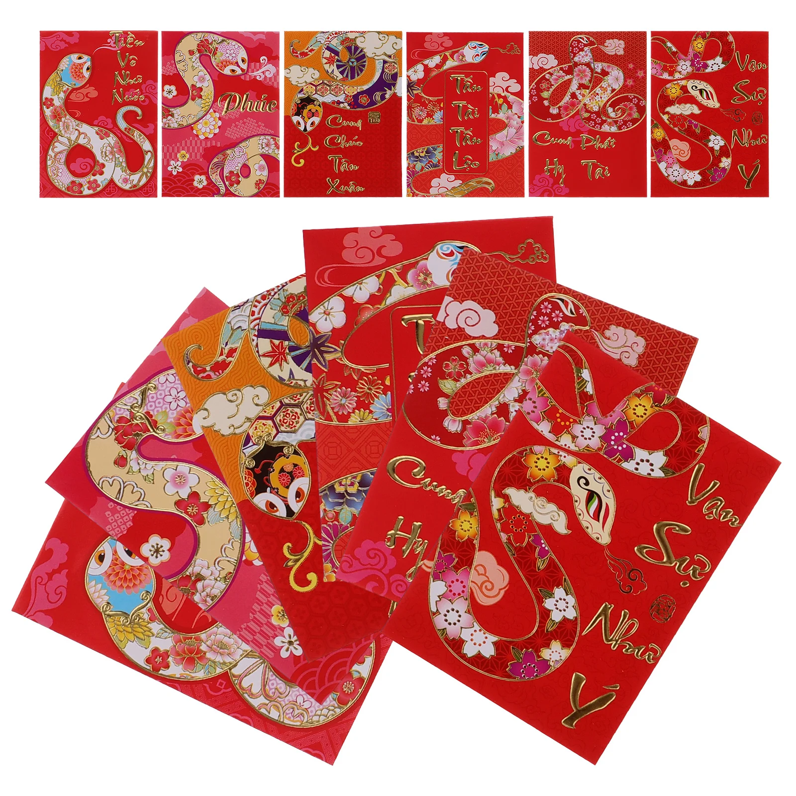 Lucky Cash Envelopes Year of The Snake Spring Festival Red 2025 Pocket Chinese Money New