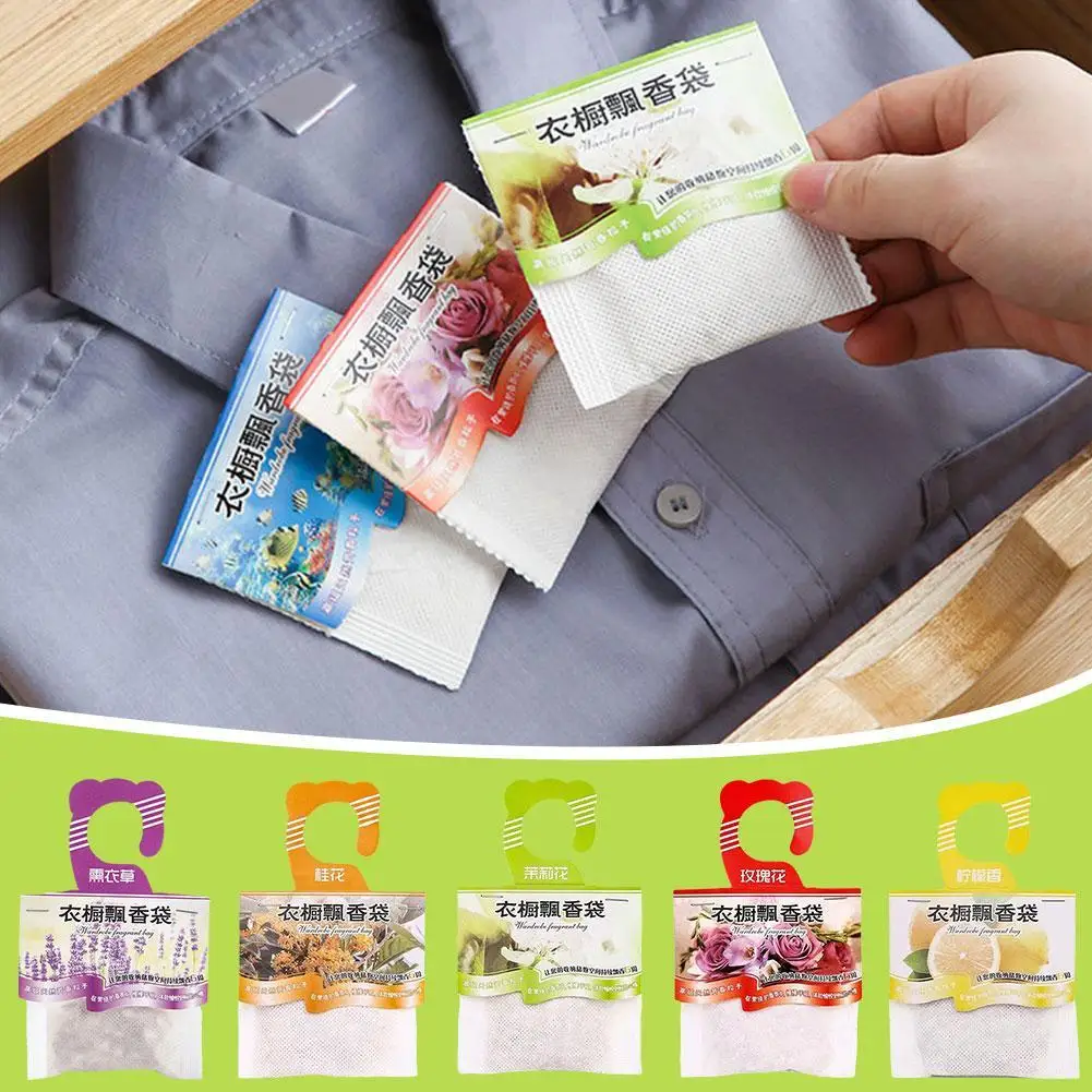 Natural Hangable Fragrant Fragrances Spices Bags Wardrobe Sachets Deodorizing Paper Aromatherapy Bag Home Cabinet Air Fresheners