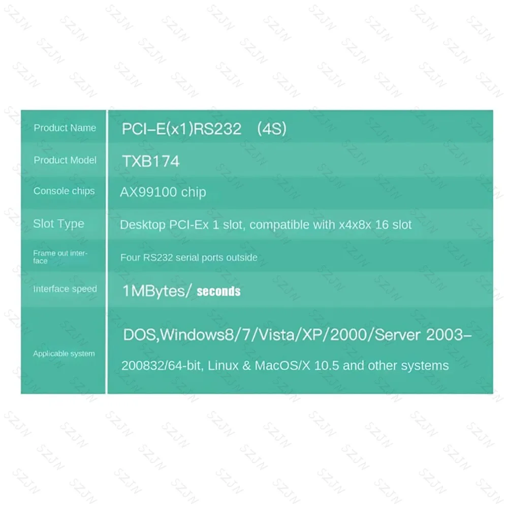 PCIE 1x To 4-port RS232 Serial Port Card Adapter 2-port 4-port Expansion Card Desktop General-purpose COM Card