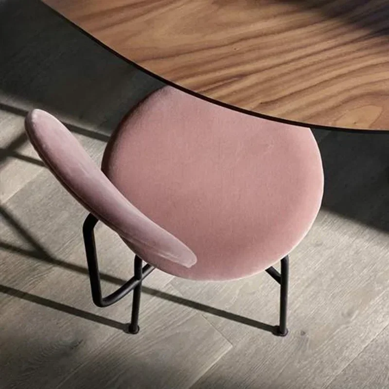 Poltrona-Chaise Légère en Cuir au Design Nordique Moderne, Mobilier de Maison avec Dossier pour Bar, Cuisine et Salon