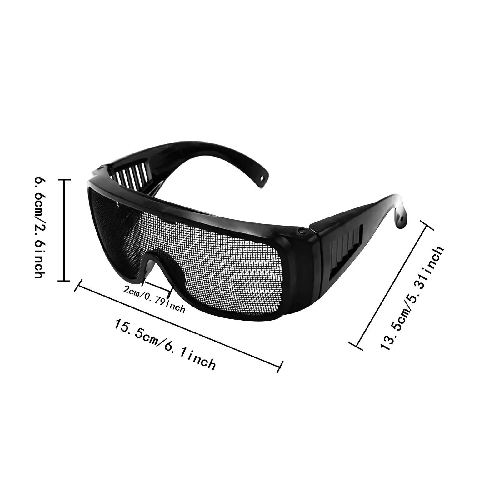 Steel Mesh Safety Goggles Wide Vision Eye Protector Portable Protective Gear for Wood Sawing Grass Cutting Outdoor Gardening