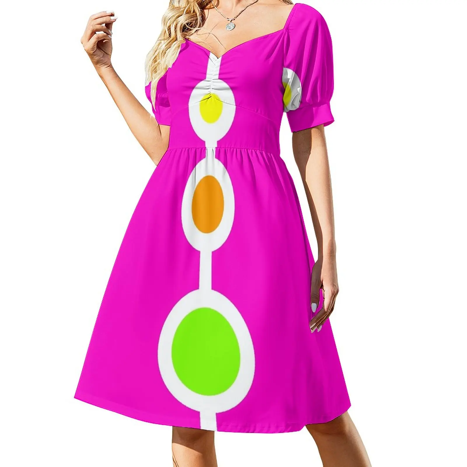 Sixties Style Neon Circles Dress luxury dress dresses for women 2023