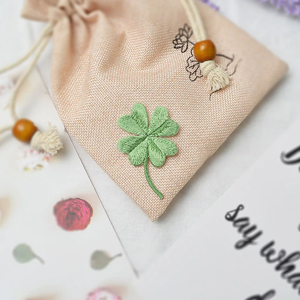 

6pcs Iron On Green Applique Patches Embroidered Diy Sewing Stickers For Clothing Bags Crafts Garment Accessories