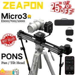 ZEAPON Micro 3 E500 E700 E1000 M500 M700 M1000 Motorized Slider DSLR Camera Video Double Distance Portable Slider PS-E1 PD-E1