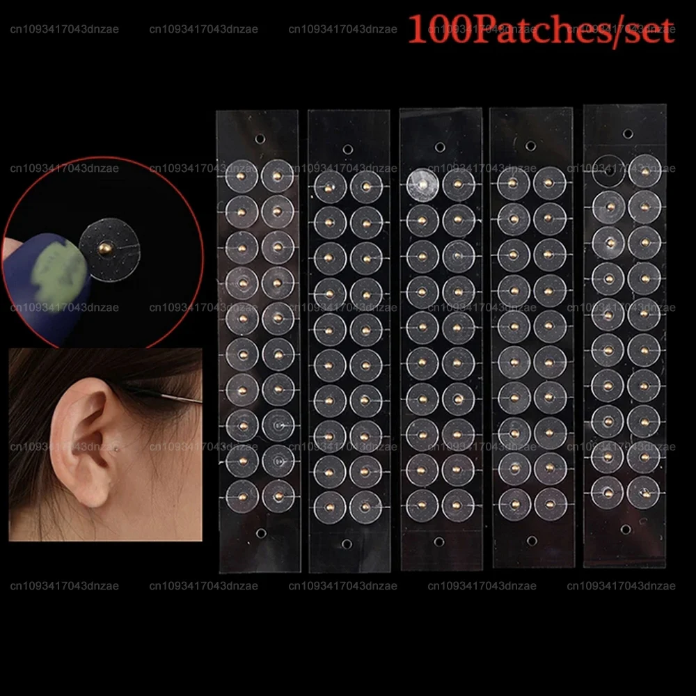 

100-500 шт., релаксация, уход за ушами, акупунктура, аурикулярные наклейки для ушей, массажная терапия, игла, пластырь, аурикулярная аурикулотерапия, медицинская