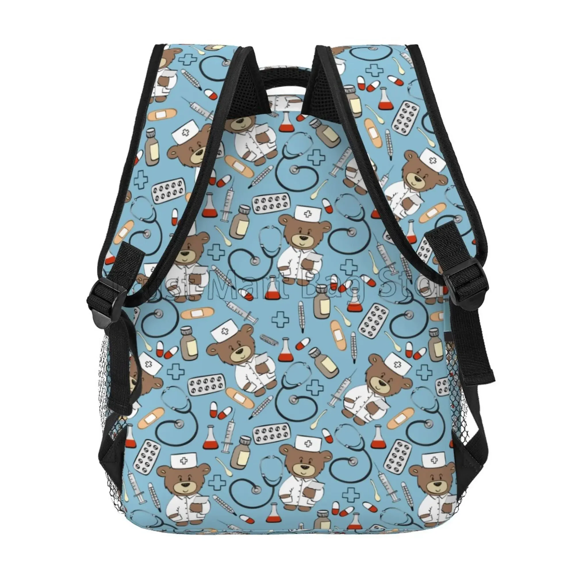 حقيبة ظهر لطيفة على شكل دكتور الدب للنساء والفتيات حقيبة كمبيوتر محمول متينة كاجوال حقيبة نهارية للطلاب الجامعيين حقيبة سفر خفيفة الوزن للمشي لمسافات طويلة