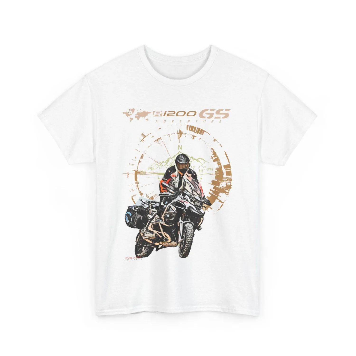 32@EY B.MW R 1200 GS T Shirt The Original Adventure Icon Motorcycle Tee Boxer Engine Rider Top