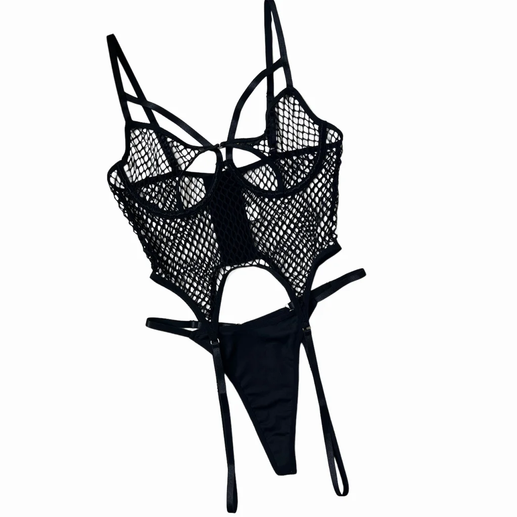 

Эротическое белье в сеточку Ellolace, ультра сексуальный эротический костюм без вырезов, сетчатый прозрачный бюстгальтер, только вбрасы без цензуры