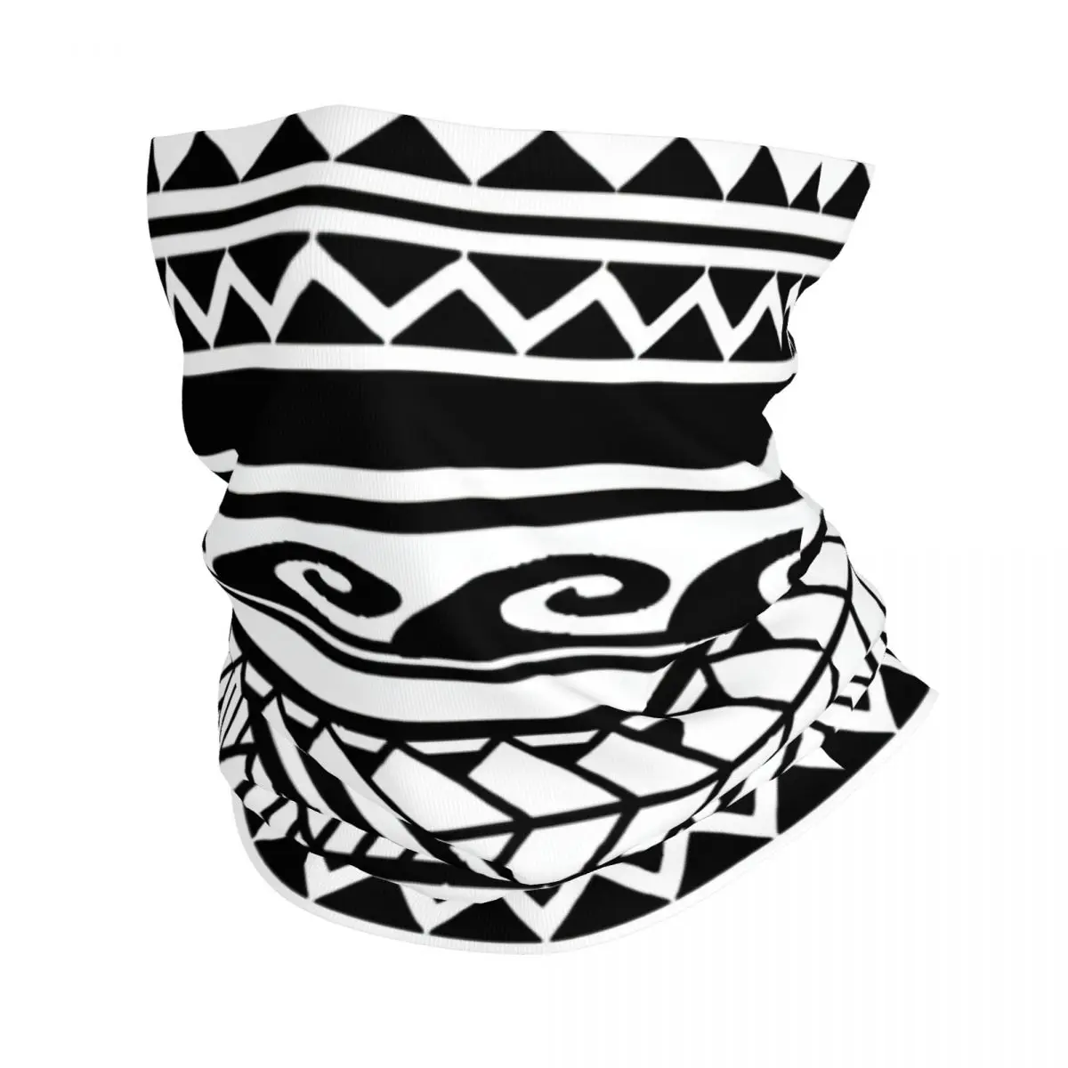 Maori Pattern Headband Neck Warmer Men Ski Running Tube Scarf Medical Nurse Face Bandana Gaiter