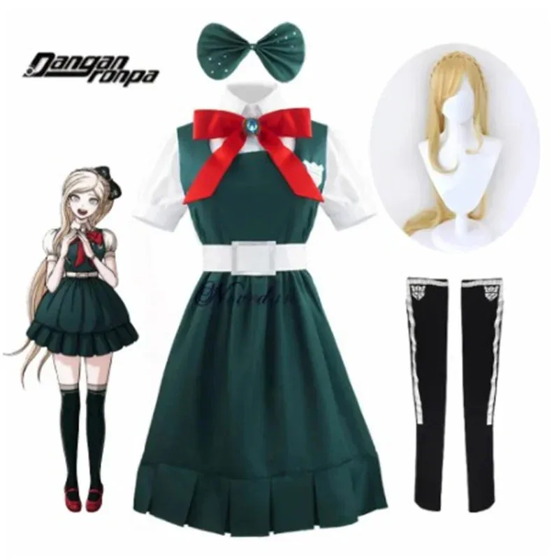 

2025 New Anime Danganronpa Sonia Nevermind Cos Dress Uniform Halloween Party Cosplay Costume Suit +Wig AA