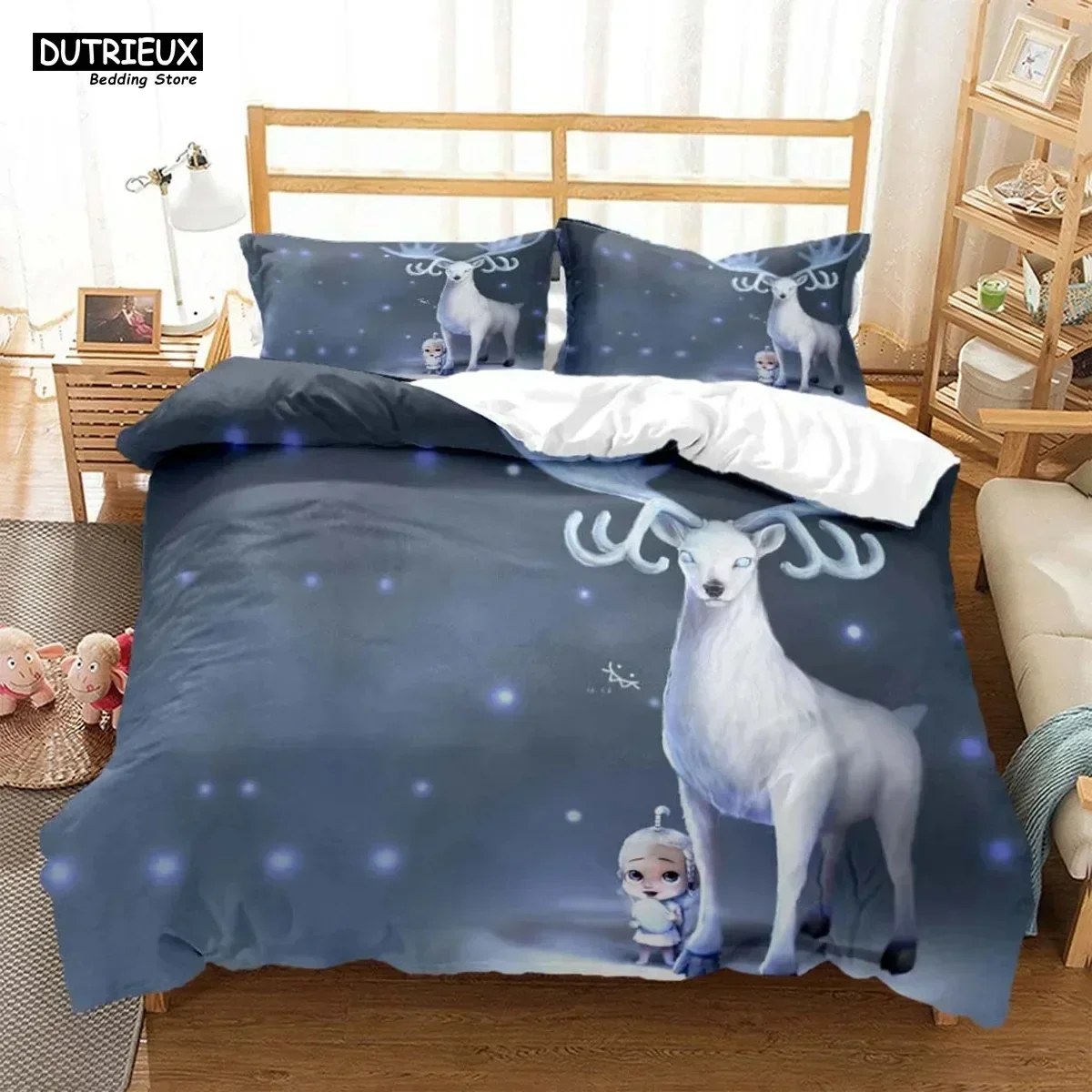 Luxury New 3D Print Elk，God Of Luck，Personalized Bedding Soft comfortable Comforter Bedding Sets Bedding Set Luxury Quilt Cover
