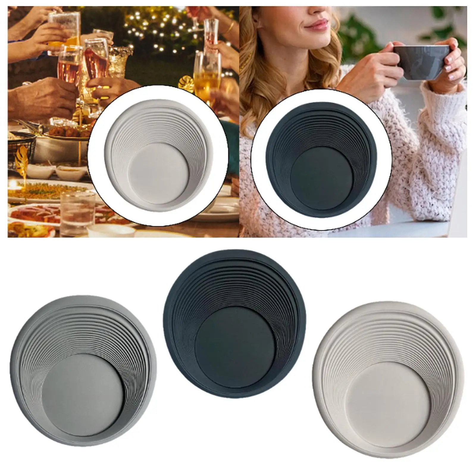 

Silicone Drink Coaster Tabletop Protection Protect Furniture and Table Anti Slip Placemat Coffee Drink Mat Cup Coaster