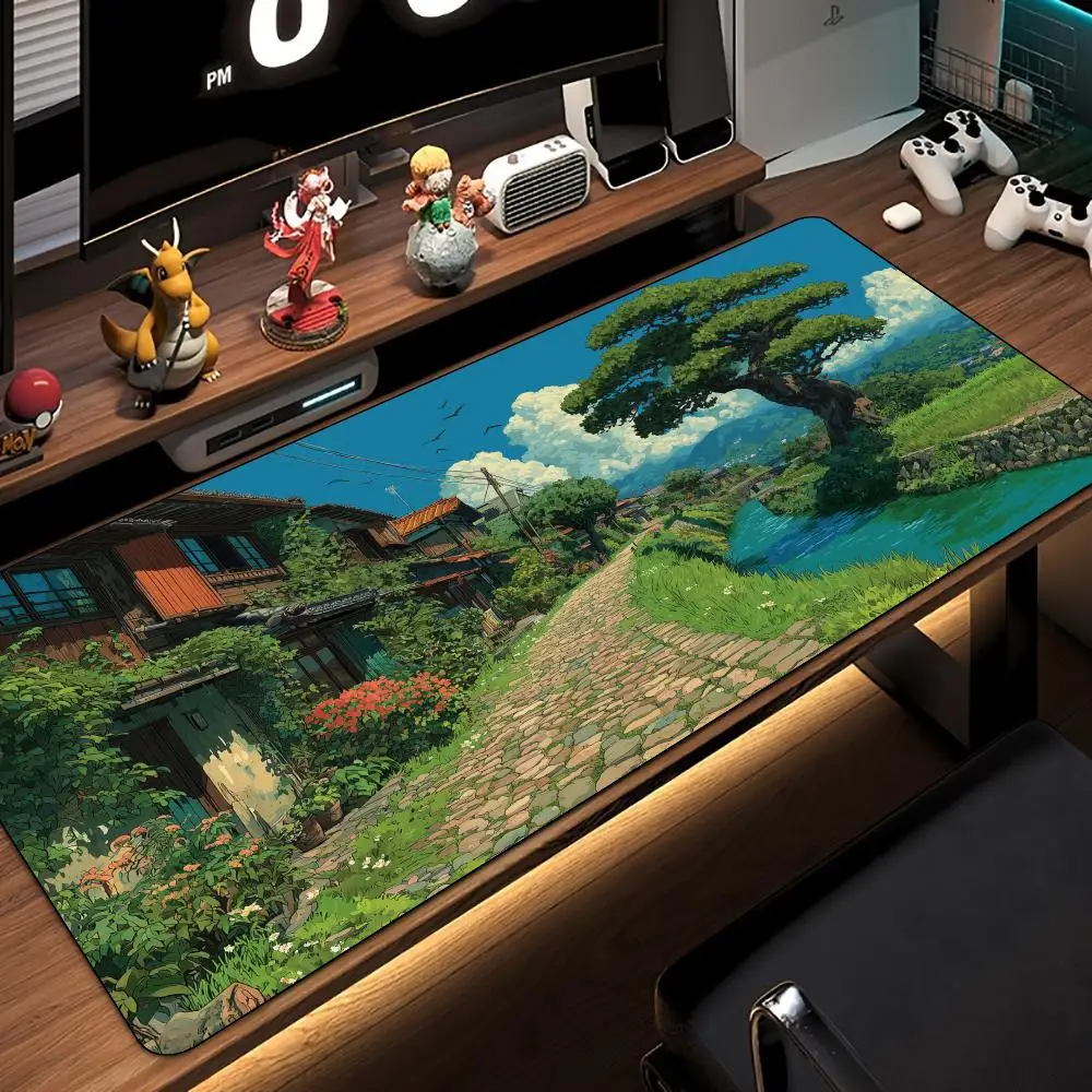 الصيف المناظر الطبيعية التوضيح ماوس الوسادة المطاط المضادة للانزلاق حصيرة مكتبية ملحقات الكمبيوتر الألعاب حصيرة لوحة المفاتيح ماوس البساط ماوس الوسادة