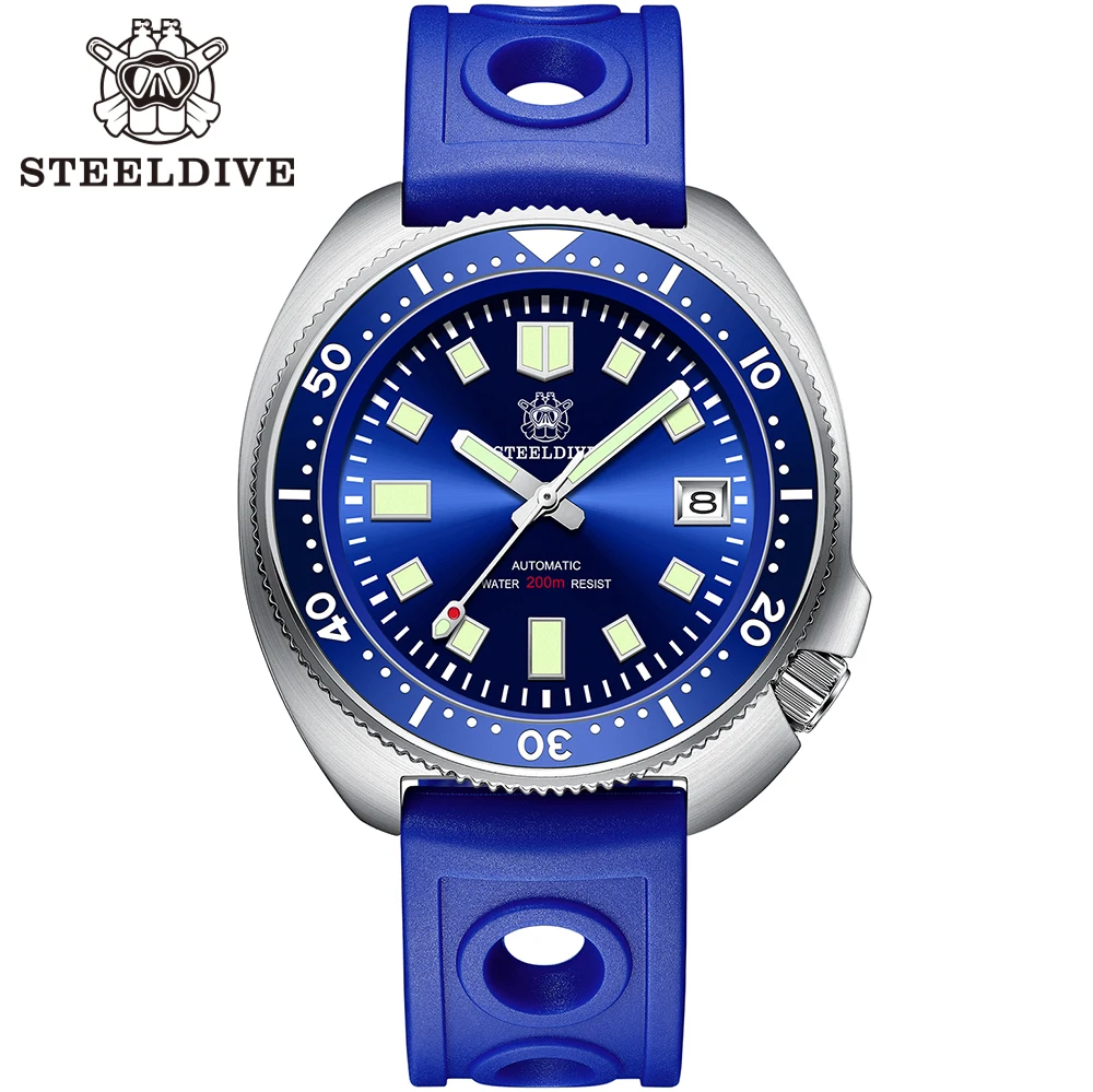 SD1970 Bestseller Steeldive Merk 44MM Saffierglas Keramische Bezel Insert Lichtgevende Mannen NH35 Duikhorloge met Keramische Bezel