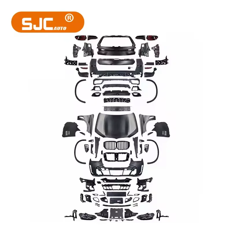 

Комплект кузова SJC для BMW X5 E70 2008-2013 Модифицированный G05 X5M MT Style Bodykit Передний и задний бампер Заводская распродажа Полные комплекты кузова