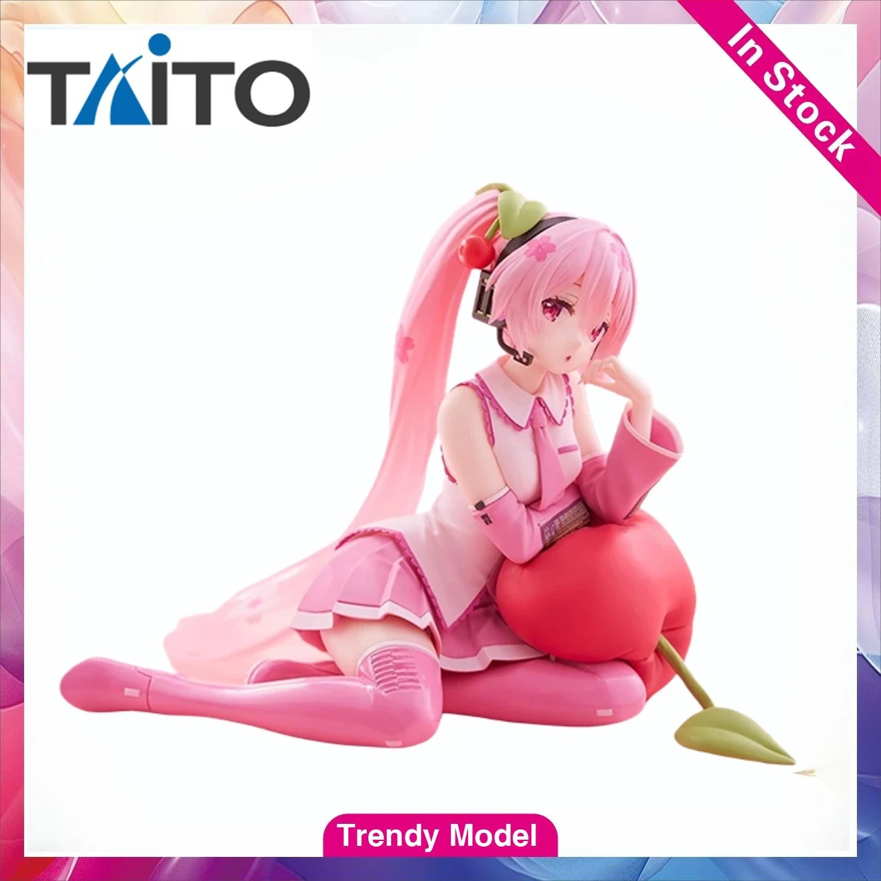 【TM】In Stock  TAITO Sakura Future Desktop Cute Doll Cherry Pillow Style Anime Doll Figures Model Toy Gift Collection Ornament