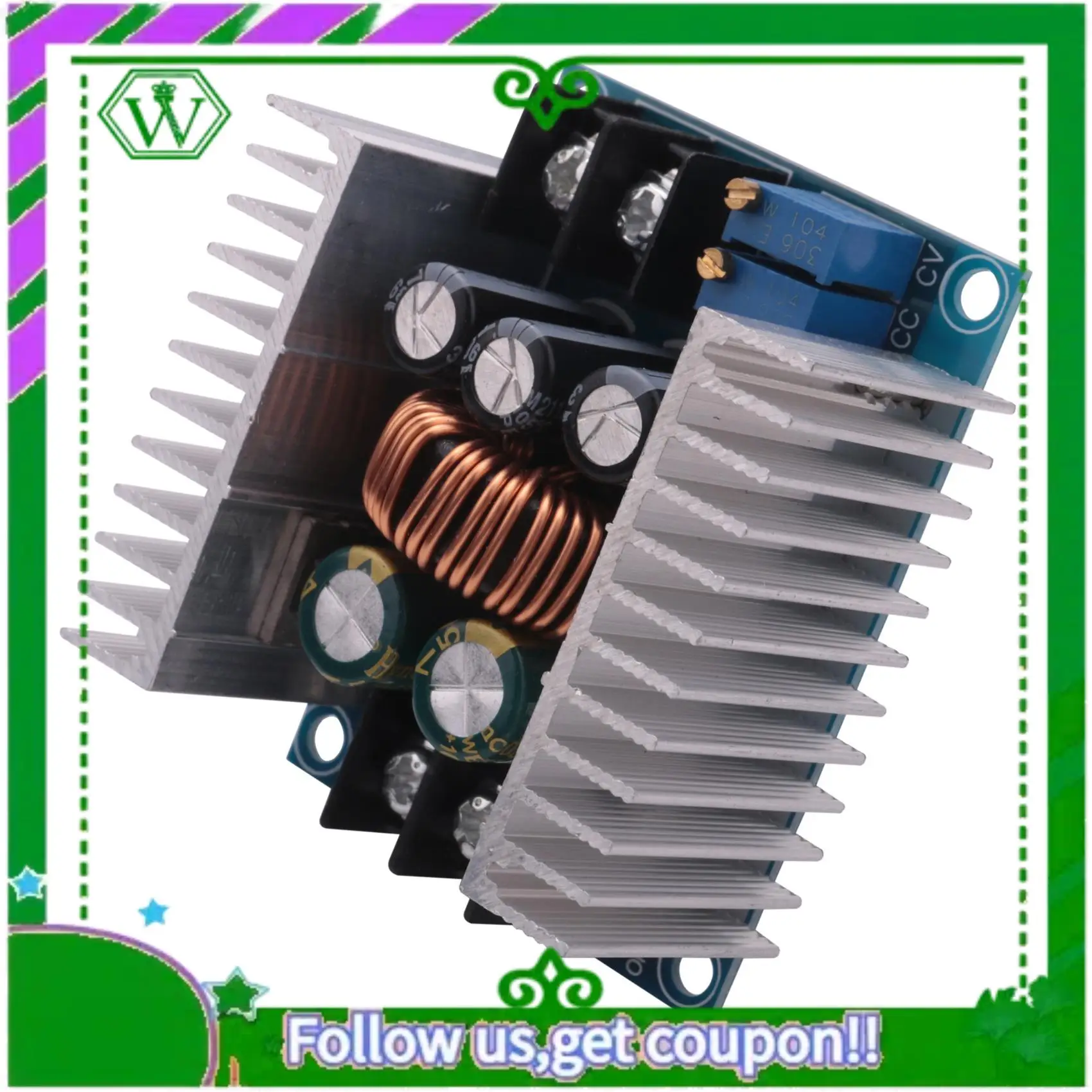 AC34-Step Down 300W 20A Module Buck Converter CC CV DC Power Supply Module 6V-40V To 1.2V-35V Voltage Regulator Reducer 4V 5V