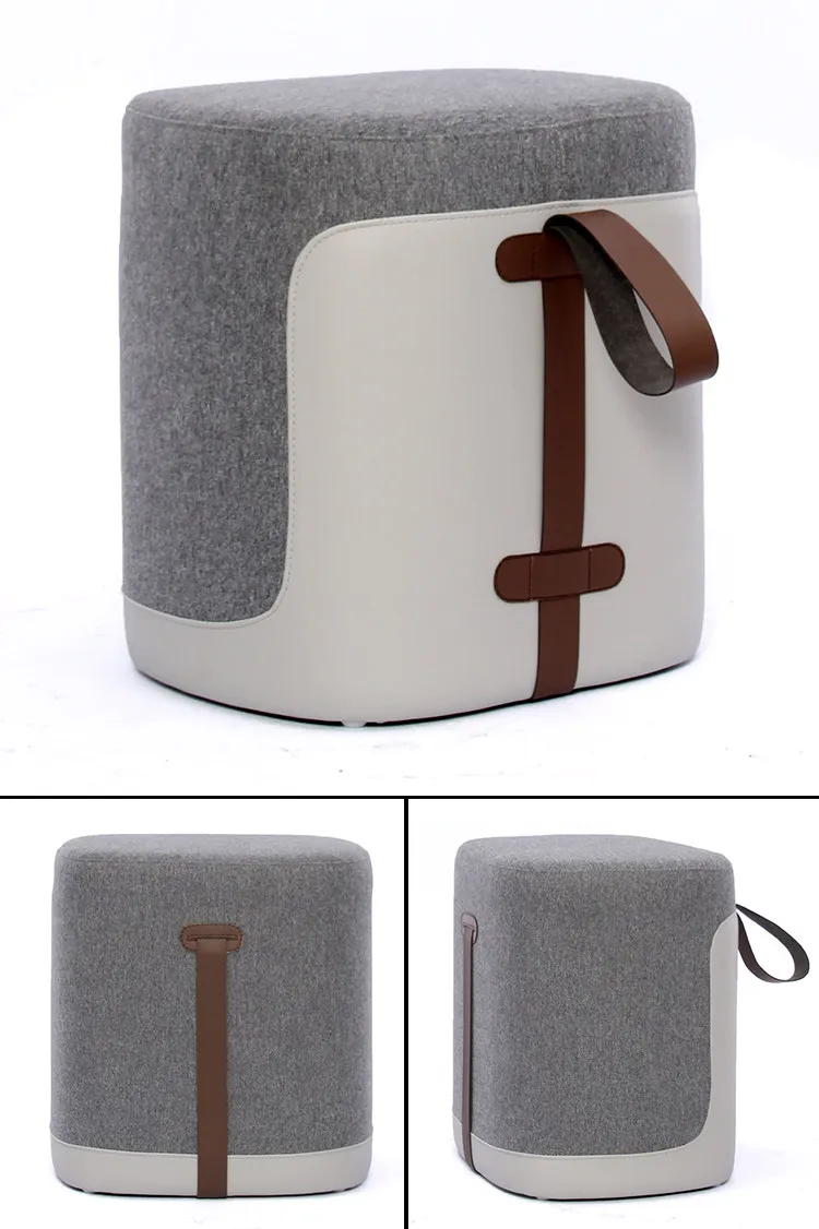Nordic saddle seat pier low stool portable stool dressing  creative living room door fabric shoe changing