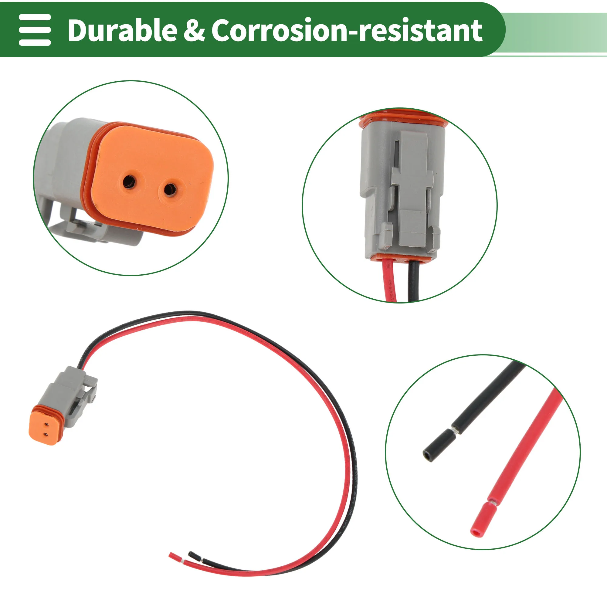 UXCELL No.82750741/82750743 Headlight Wiring Harness Assembly Side Marker Lights Lamp Wire Harness 4Pcs Terminals 28cm 1 Set