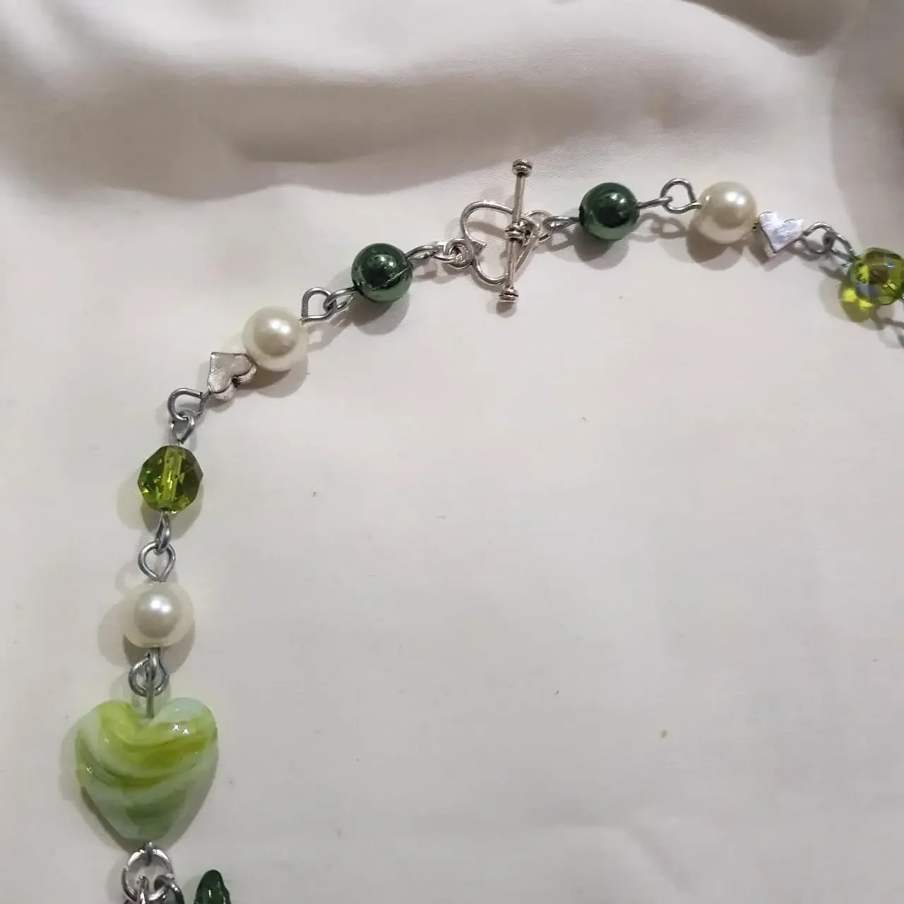 beautiful fairy pearl heart  necklace Fairycore Goblincore Cottagecore Handmade y2k necklace Gift Present  Fairy Magic