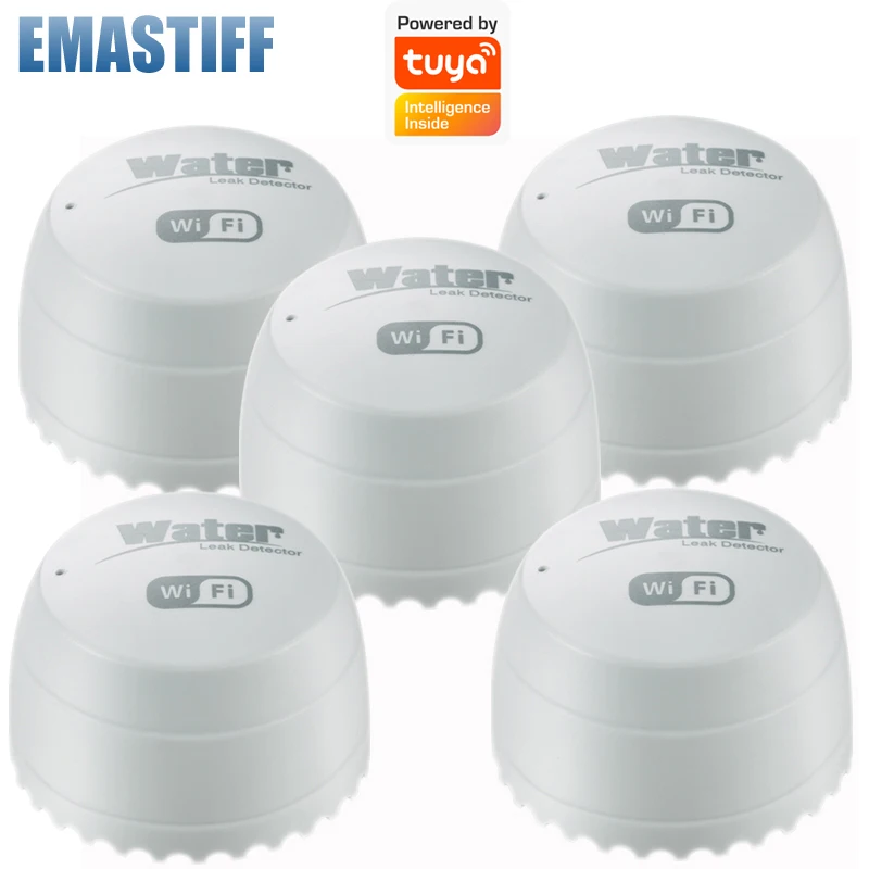 WLAN-Wasserleckdetektor, Überschwemmungssensor, Alarm für Tanklecks, Wasserfüllalarm, funktioniert mit der Smart Life App, Fernüberwachung