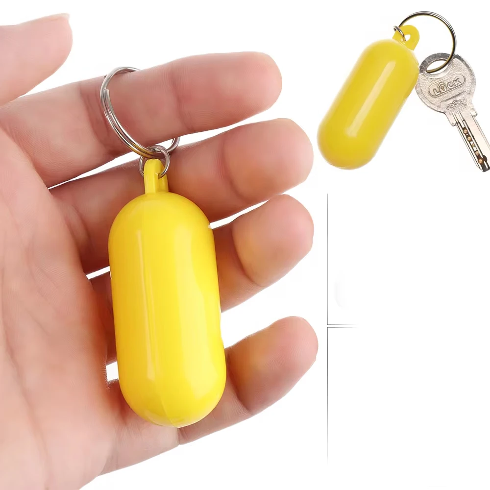 1/2PCS Plastic PS+Metal Floating Key Ring Kayak Keychain Buoyant Keyring Marine Sailing Float Keys Buckle Rowing Boats Tools