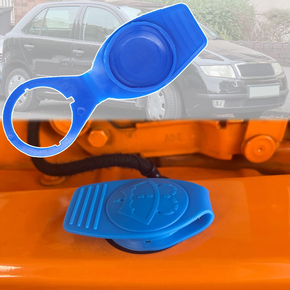 

For Skoda Fabia MK1 MK2 MK3 1999 2000 2001 2002 - 2021 Car Windshield Washer Reservoir Fluid Cap Tank Bottle Cover Accessories