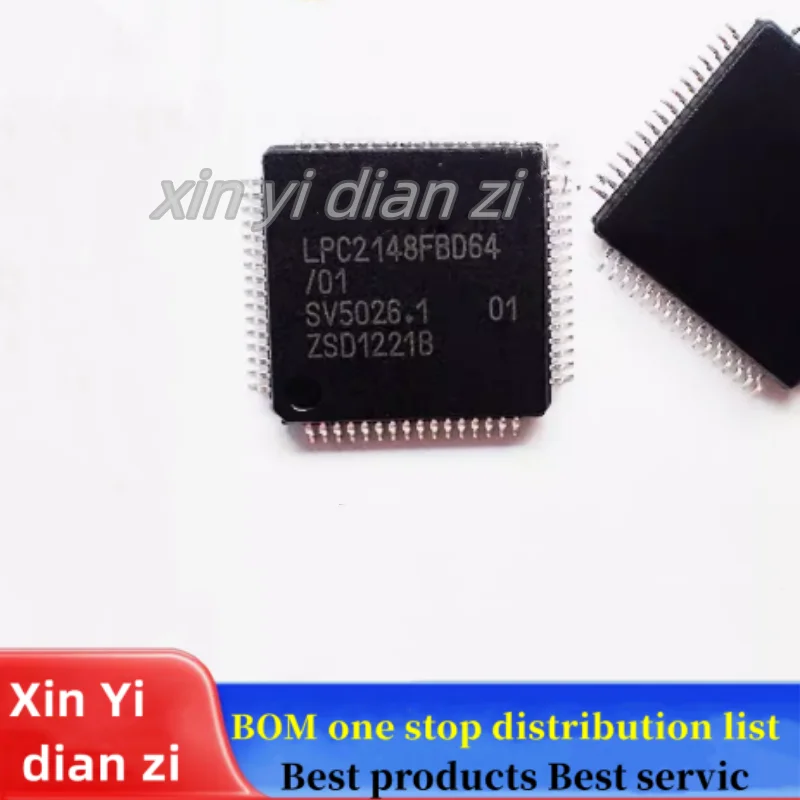 LPC2148FBD64 LPC2148 microcontrolador, chips ic de QFP-64, en stock, 1 lote