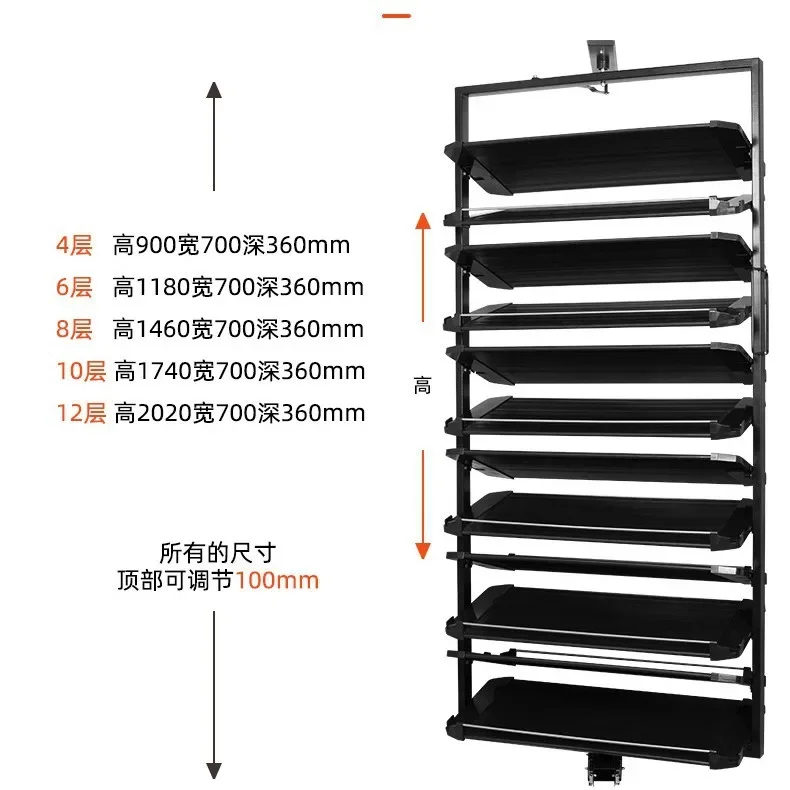 Cloakroom 360-degree rotating shoe rack, telescopic rotation, space-saving multi-layer shoe cabinet, telescopic shoe cabinet sho