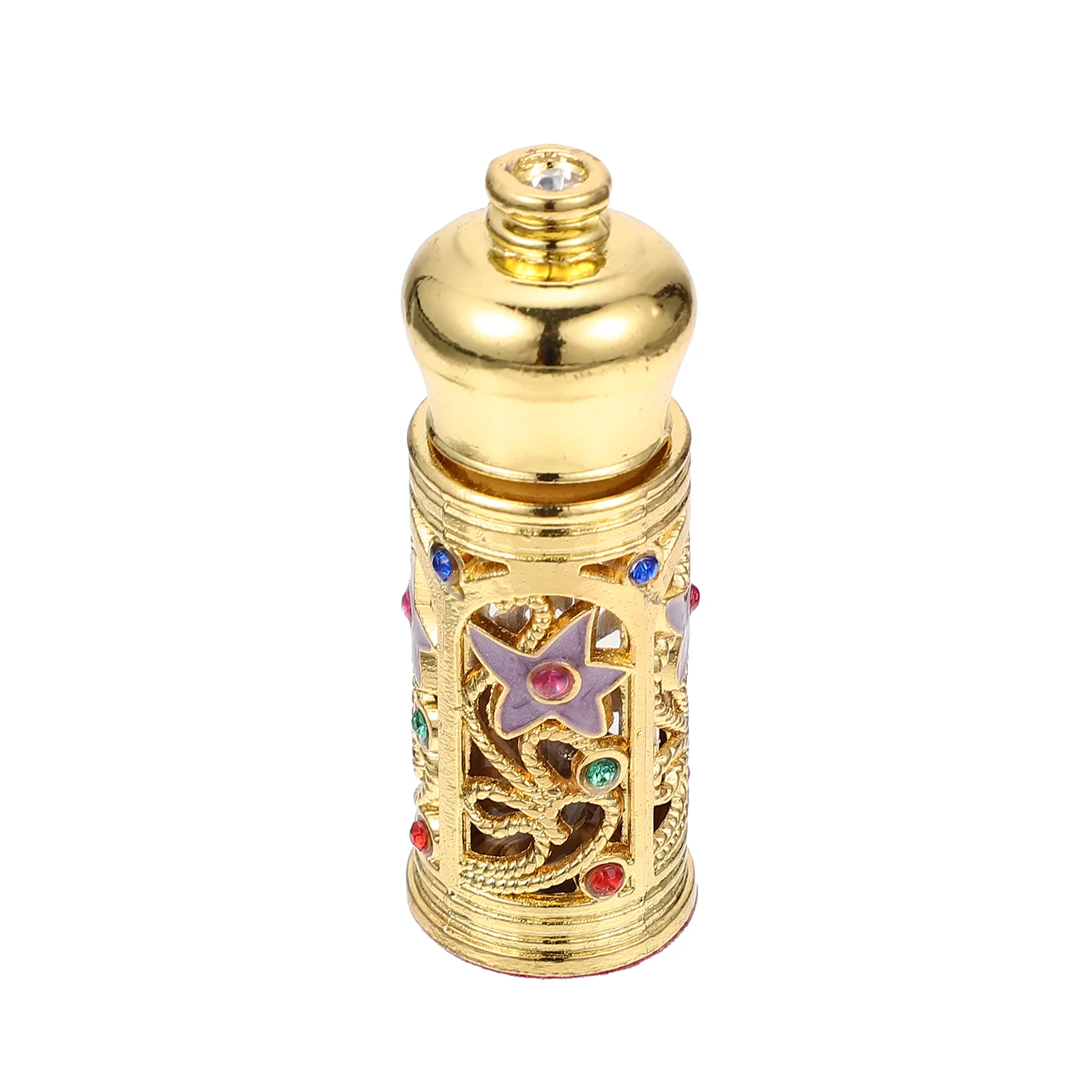 Golden 50ml Essential Oil Empty Bottle Middle Eastern Perfume Storage Glass Classic Elegant Decorative Car Home Use Practical