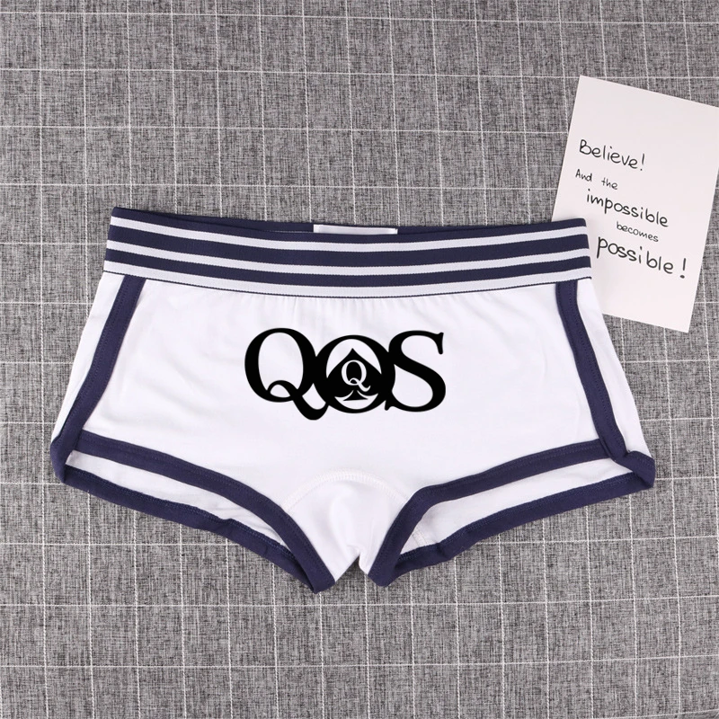 Picche QOS Boyshort Girls Boxer Pants biancheria intima Sexy per le donne mutandine carine per le signore biancheria intima di cotone confortevole