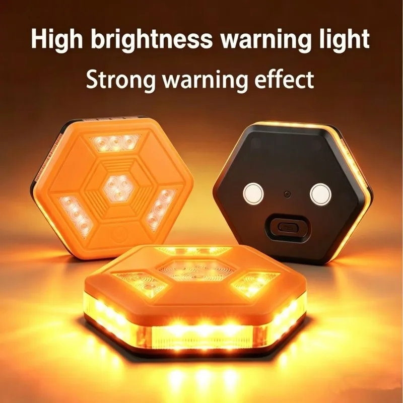 

Многофункциональный аварийный проблесковый маячок с USB-зарядкой, оранжевый светодиодный сигнальный фонарь, дорожный предупреждающий знак, магнитный маячок для безопасности на дорогах