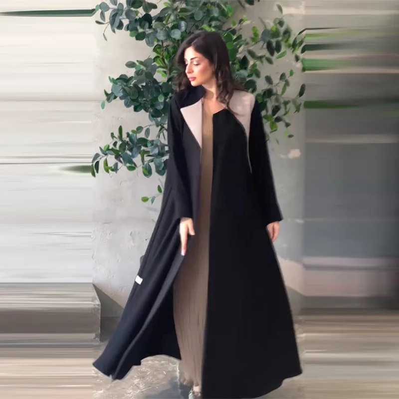 

2025 New Women Fashion Long Sleeve Trench Coat Elegant Office Long Coat