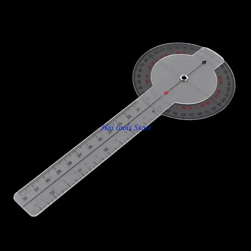 X37E Portable Goniometer 360 Degree Physical Therapy Plastic Protractor PVC Material