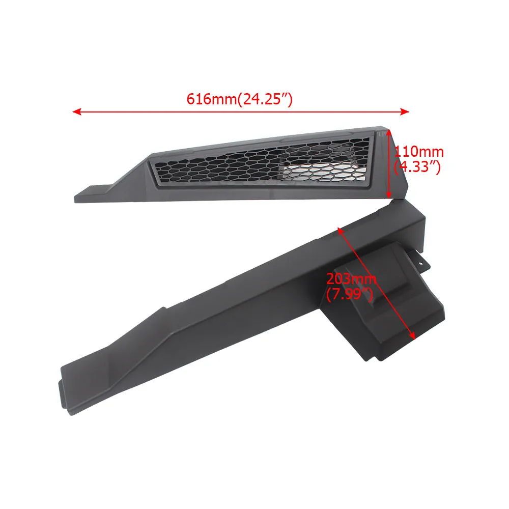 1Pair Air Intake Grill Bezel And Gauze Mesh Utv Accessories Vent Covers Compatible With Polaris Rzr Xp 2016 High-Quality Black