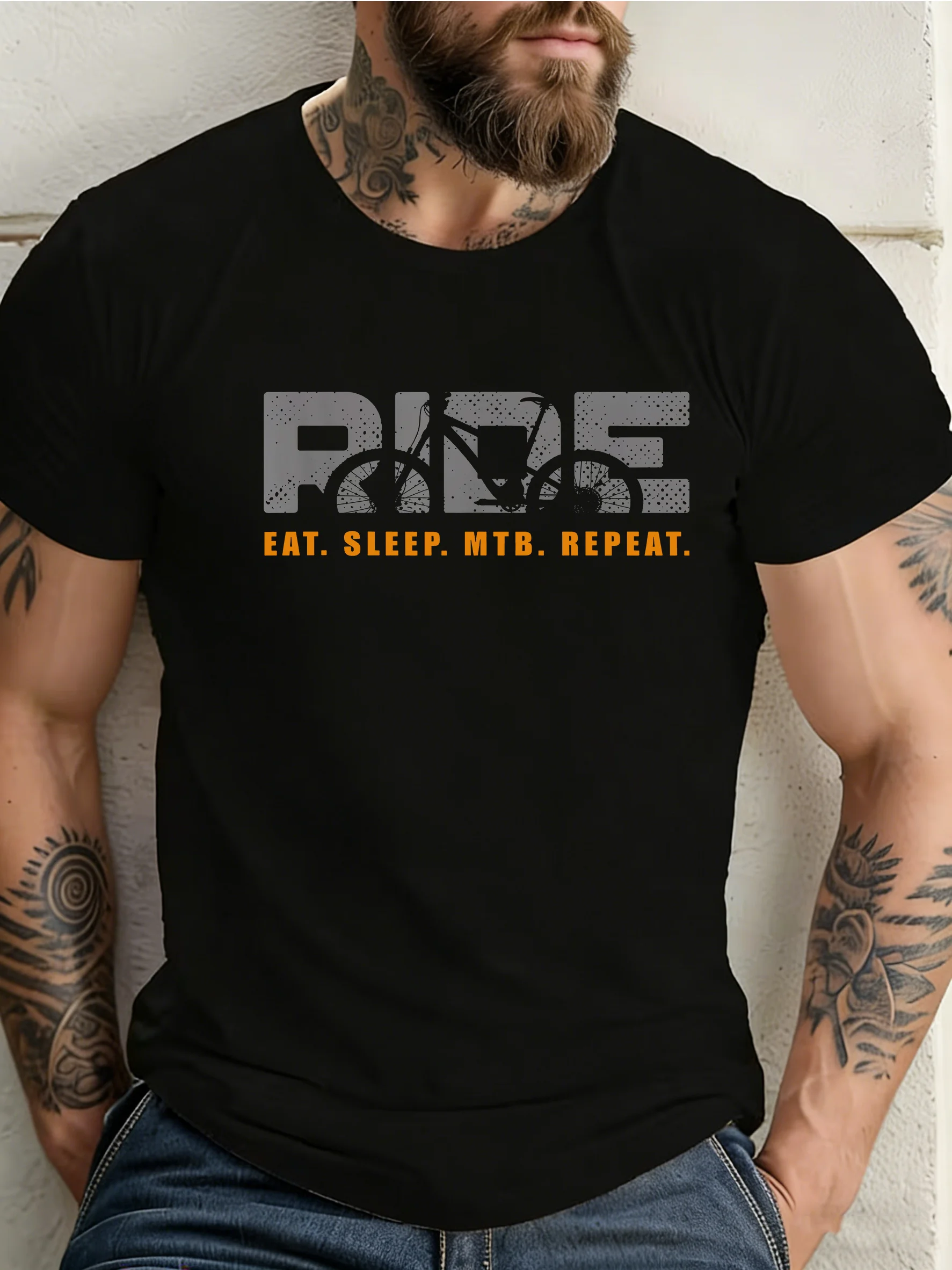 A Selection of Men's Summer Tees Comfortable Breathable Fast Drying Adult Tees Mountain Bike Lifestyle 