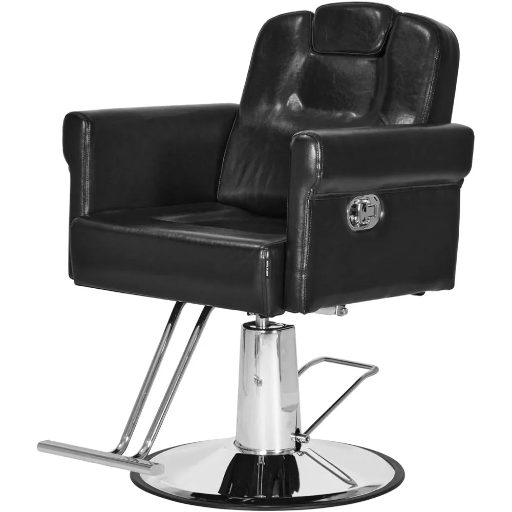 

Barber Chair, Salon Chair for Hair Stylist, Styling Chair with Hydraulic Pump, Removable Headrest, 360 Degrees Swivel