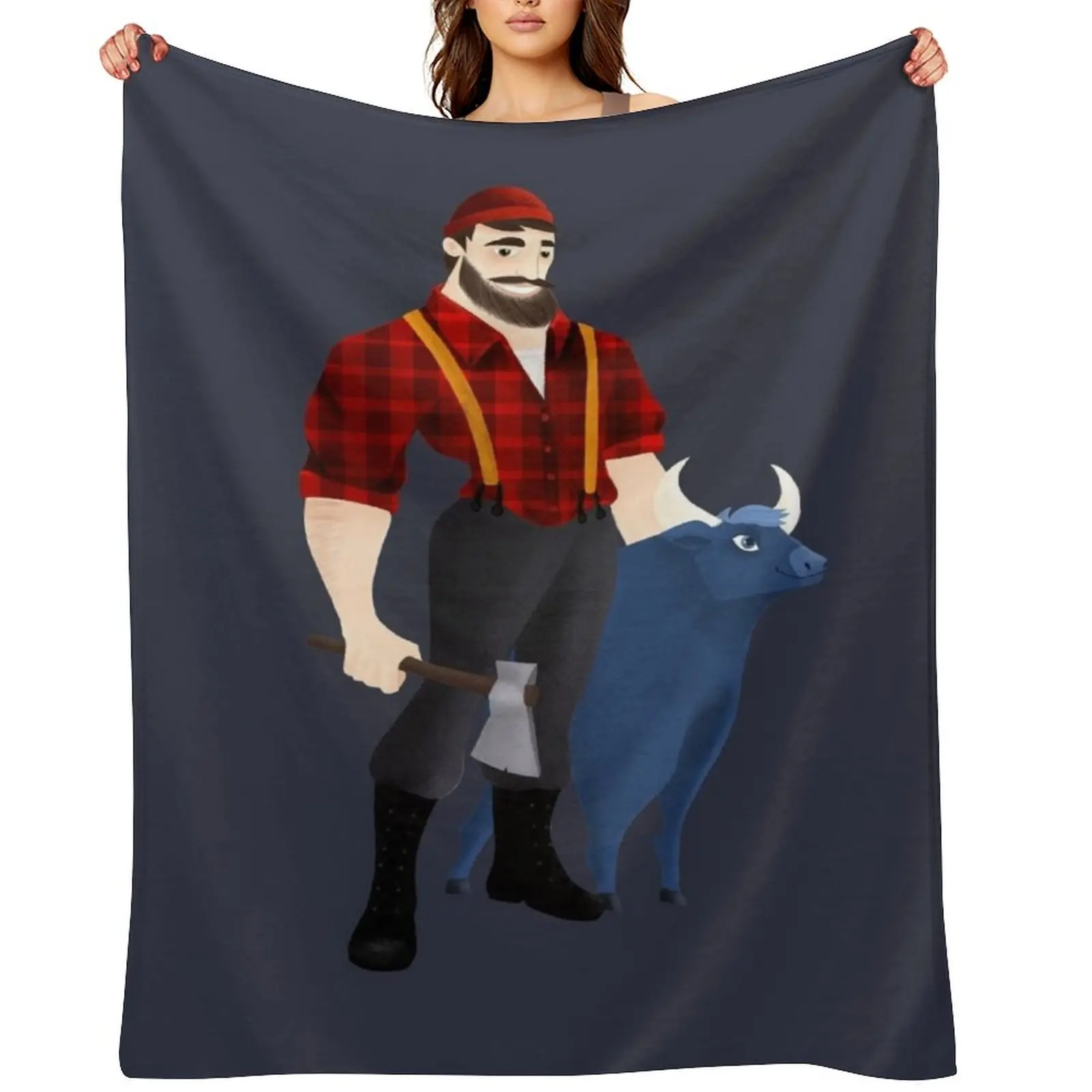 

Paul Bunyan Throw Blanket Large for babies Thermals For Travel for sofa Blankets