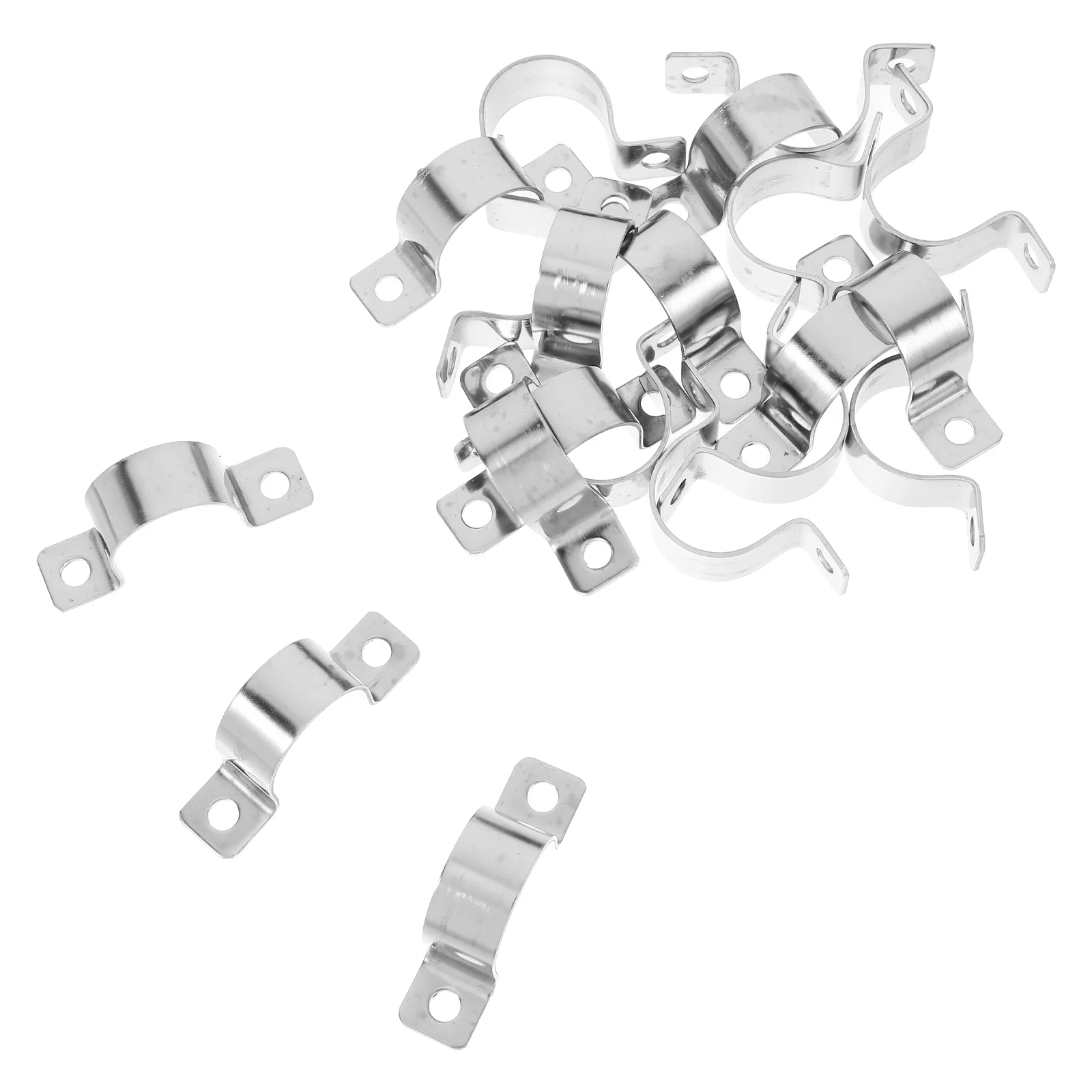 

20pcs Cable Clamp 25Mm Stainless Steel Tube Clamp Heavy Duty U-Shaped Bracket For Wire Cord Fixing Indoor Outdoor Use