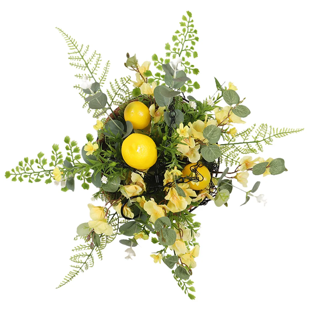 

Lemon Hanging Basket Small Decorative Pot Plants Metal Wall Flowerpot Garden Home Balcony Planter Holder Plant Container