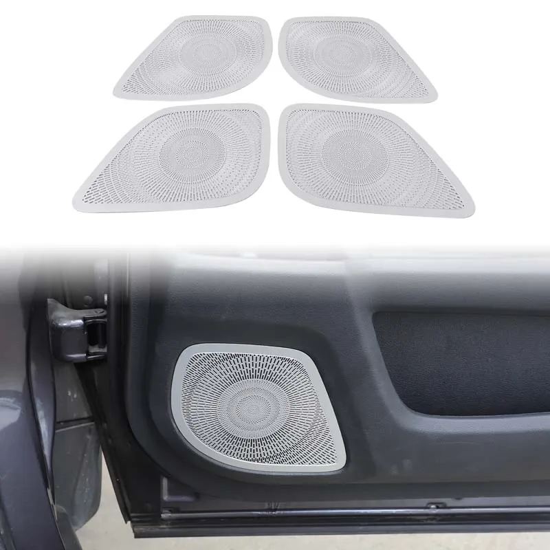 

x4 Stainless steel Car door horn mesh decorative cover Suitable for Honda Pilot 2016-2022 Auto Interior accessories