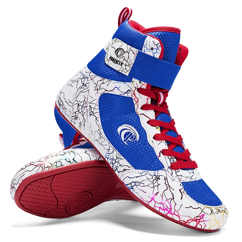 

Original Brand Boxing Sport Shoes Youth High Top Wrestling Shoes Professional Boxing Fighting Boots Wearable Men Fighting S
