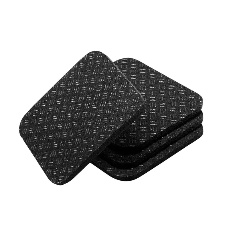 

Двусторонний противоскользящий коврик для велотренажера (4 шт.), силиконовый амортизирующий коврик для беговой дорожки, коврик для ходьбы