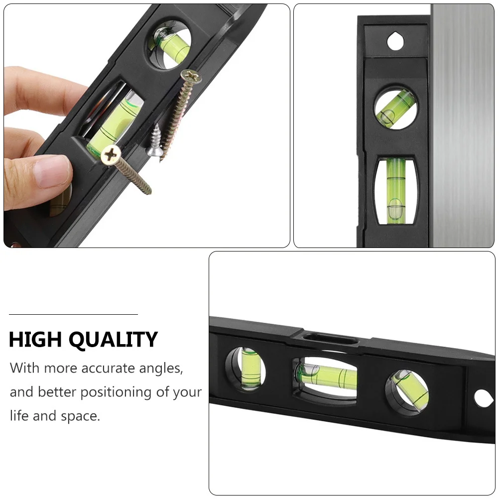 3pcs 6-Inch Magnetic Spirit Abs Shell Transparent Acrylic Bubble Tube Precision Measuring Tool For Horizontal