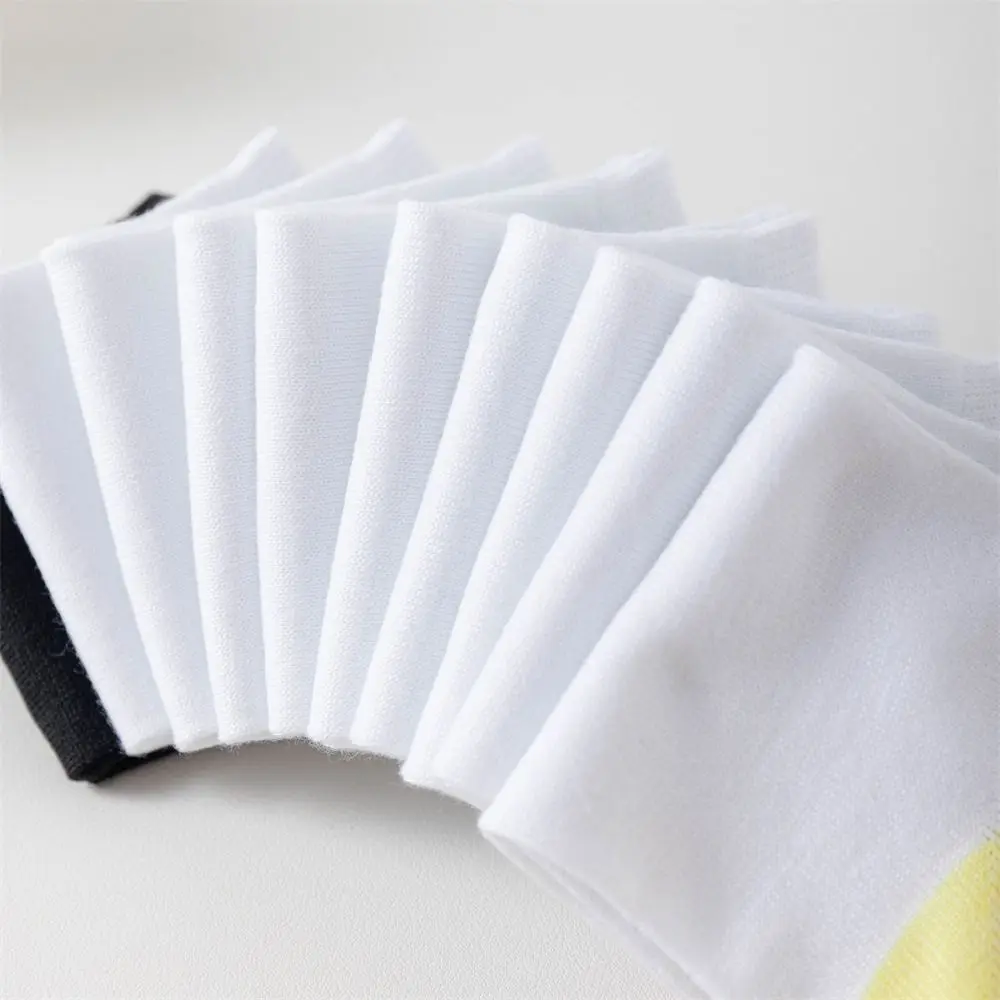 10Pairs Soft Patchwork Women Ankle Tube Socks Breathable Non-slip Summer Boat Socks Short Sweat-Absorbing Invisible Socks Sports