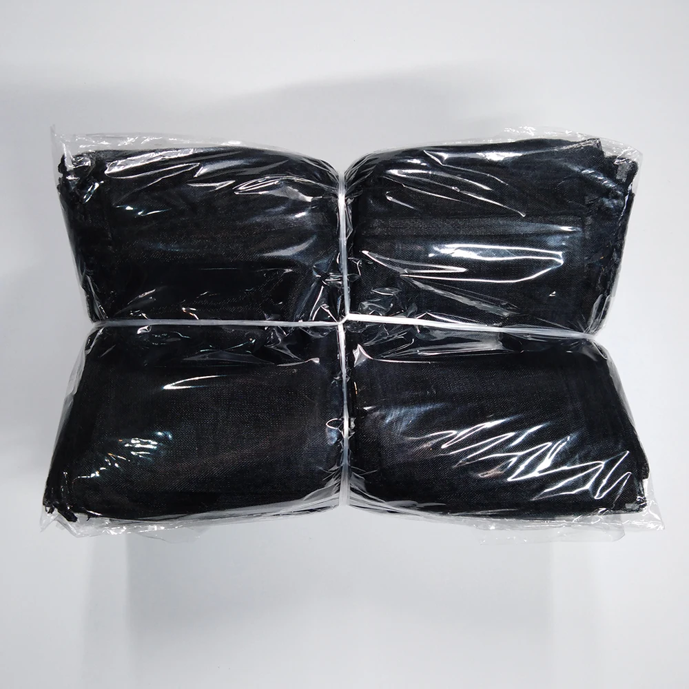 Household 100pcs Drawable Black Small / Big Organza Bags Favor Wedding Party Christmas Gift Bag Jewelry Packaging Bags Pouches