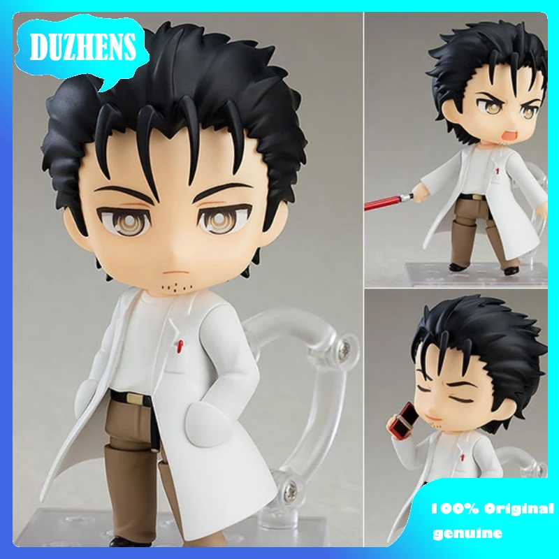 100% Original:Steins;Gate Hououin Kyoma Q version figma PVC Action Figure Anime Figure Model Toys Figure Collection Doll Gift