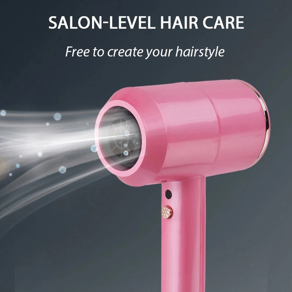 Secador de pelo profesional de 2000W, soplador de viento fuerte frío y caliente, ligero, Motor de CC, secado rápido, soplador de 3 engranajes con 3 boquillas