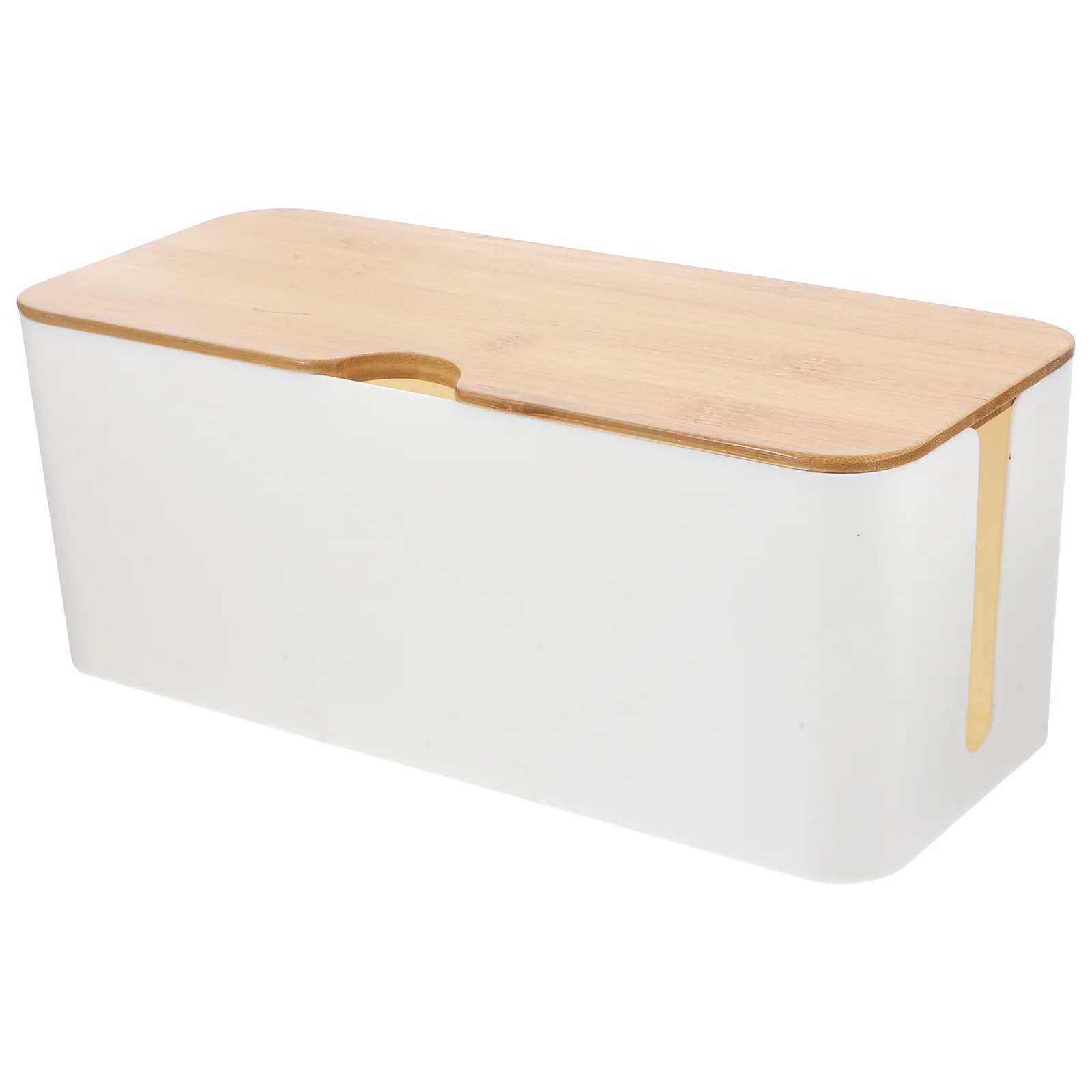 

Fuse Wire Cord Storage Organizer Hidden Box Trunking White Bamboo Cover Router The